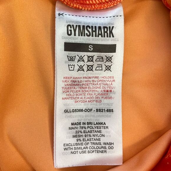 Gymshark Red and Orange Pattern High Waist Leggings Women’s Size Small - Picture 9 of 9